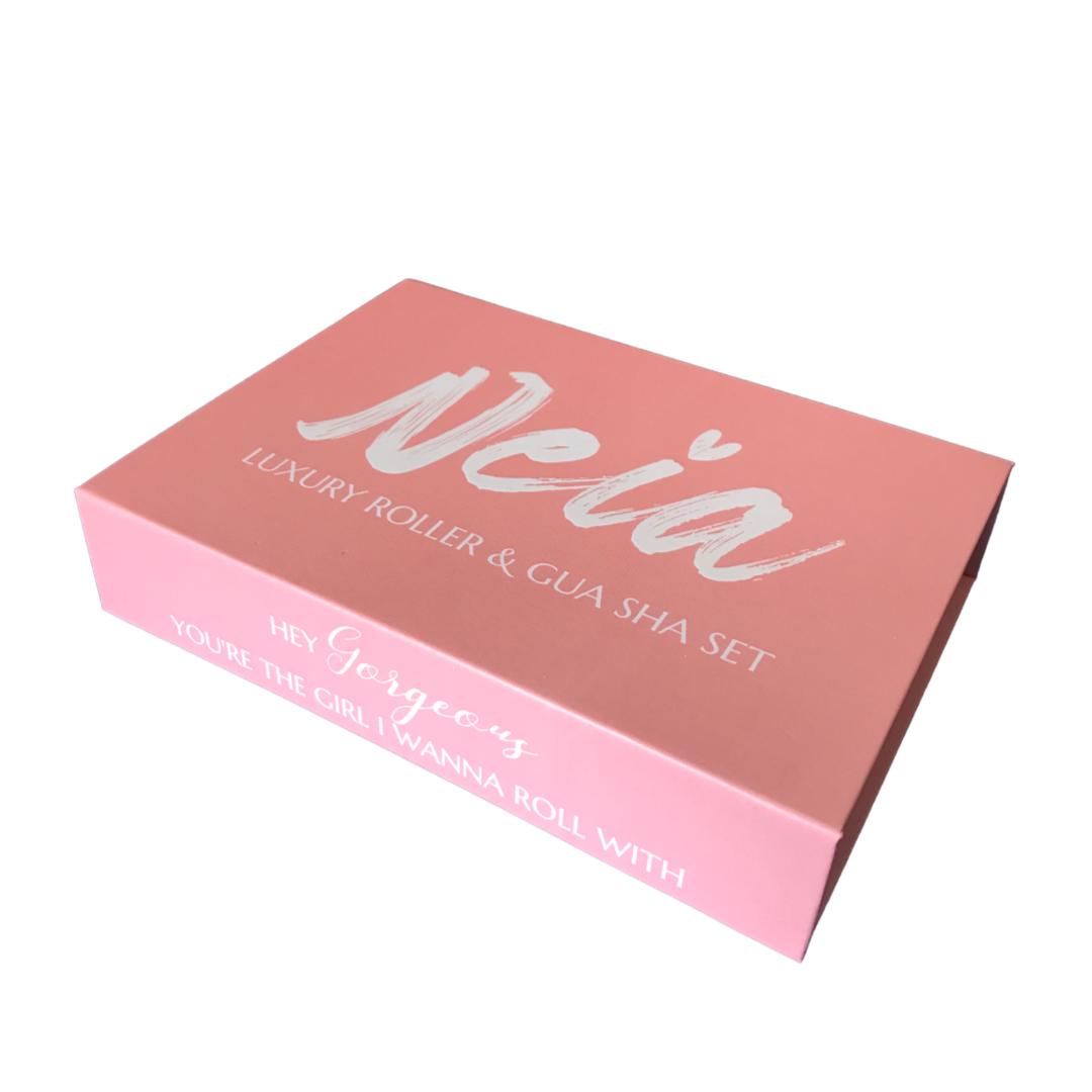 Rose Quartz Facial Roller & Gua Sha Set